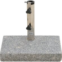 Schirmständer-Platte >Granit< in silber, Edelstahl, Granit - 45x7,5x28cm (BxHxT)