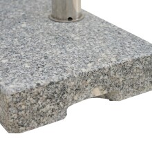 Schirmständer-Platte >Granit< in silber, Edelstahl, Granit - 45x7,5x28cm (BxHxT)