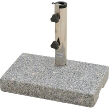 Schirmständer-Platte >Granit< in silber, Edelstahl, Granit - 45x7,5x28cm (BxHxT)