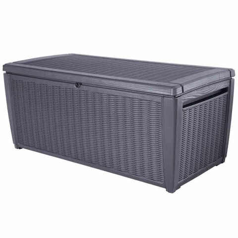 Kissenbox >Sumatra< in anthrazit, Kunststoff - 145x64x72cm (BxHxT)