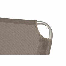 Gartenliege >Alu-XXL< in silber, taupe - 209x86x69...