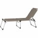 Gartenliege >Alu-XXL< in silber, taupe - 209x86x69 (BxHxT)
