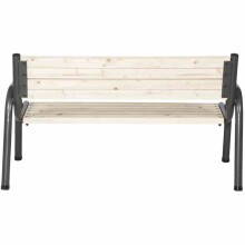Gartenbank >Park< in anthrazit, narur - 150x86x74 (BxHxT)