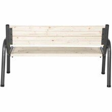 Gartenbank >Park< in anthrazit, narur - 150x86x74 (BxHxT)