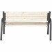 Gartenbank >Park< in anthrazit, narur - 150x86x74 (BxHxT)