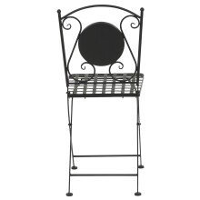 Gartenstuhl >Prato< in matt schwarz, mehrfarbig - 49,5x88,5x39 (BxHxT)