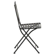 Gartenstuhl >Prato< in matt schwarz, mehrfarbig - 49,5x88,5x39 (BxHxT)
