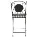 Gartenstuhl >Prato< in matt schwarz, mehrfarbig - 49,5x88,5x39 (BxHxT)