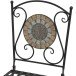 Gartenstuhl >Prato< in matt schwarz, mehrfarbig - 49,5x88,5x39 (BxHxT)