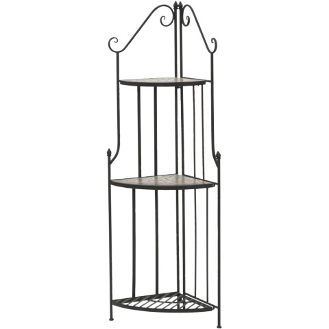 Eckregal >Prato< in matt schwarz, mehrfarbig - 36x141,5x36 (BxHxT)