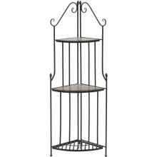 Eckregal >Prato< in matt schwarz, mehrfarbig - 36x141,5x36 (BxHxT)