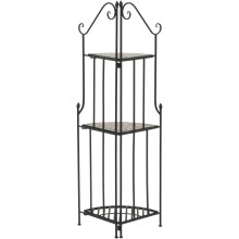 Eckregal >Prato< in matt schwarz, mehrfarbig - 36x141,5x36 (BxHxT)