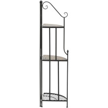 Eckregal >Prato< in matt schwarz, mehrfarbig - 36x141,5x36 (BxHxT)