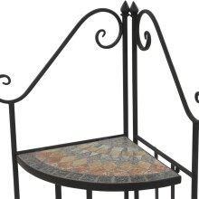 Eckregal >Prato< in matt schwarz, mehrfarbig - 36x141,5x36 (BxHxT)