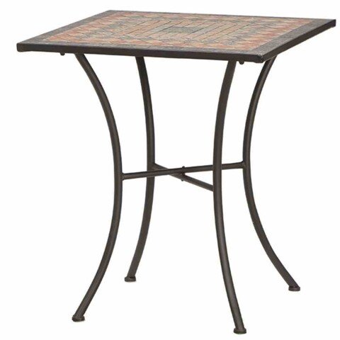 Gartentisch >Prato< in matt schwarz, mehrfarbig - 64x69,5x64 (BxHxT)