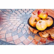 Gartentisch >Prato< in matt schwarz, mehrfarbig - 64x69,5x64 (BxHxT)