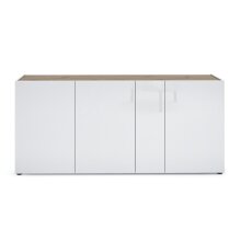 Sideboard >Tango< in weiss hochglanz - 203x92x40cm (BxHxT)