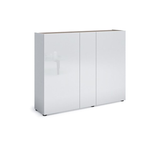 Schuhkommode >Tango< in weiss hochglanz - 145x115x35cm (BxHxT)