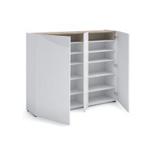 Schuhkommode >Tango< in weiss hochglanz - 145x115x35cm (BxHxT)