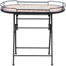 Gartentisch >Prato< in matt schwarz, mehrfarbig -...