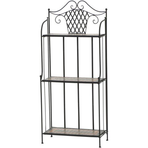 Regal >Prato< in matt schwarz, mehrfarbig - 29x142x62 (BxHxT)
