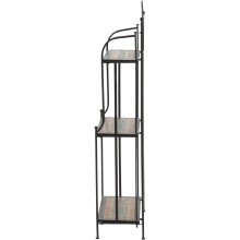 Regal >Prato< in matt schwarz, mehrfarbig - 29x142x62 (BxHxT)