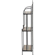 Regal >Prato< in matt schwarz, mehrfarbig - 29x142x62 (BxHxT)