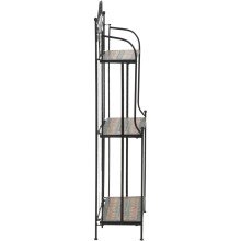 Regal >Prato< in matt schwarz, mehrfarbig - 29x142x62 (BxHxT)