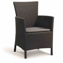 Gartenlounge-Set >Iowa< (3-teilig) in graphit, grau - 70x65x80 (BxHxT)