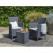 Gartenlounge-Set >Iowa< (3-teilig) in graphit, grau - 70x65x80 (BxHxT)