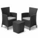Gartenlounge-Set >Iowa< (3-teilig) in graphit, grau - 70x65x80 (BxHxT)