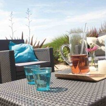 Gartenlounge-Set >Monaco< (4-teilig) in graphit, grau - 39x53x115 (BxHxT)