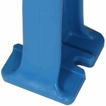 Gartenbank >Ibiza< in hellblau, Kunststoff - 54x74x120cm (BxHxT)