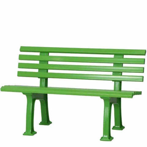 Gartenbank >Ibiza< in apfelgrün, Kunststoff - 54x74x120cm (BxHxT)