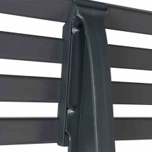 Gartenbank >Ibiza< in anthrazit, Kunststoff - 54x74x120cm (BxHxT)