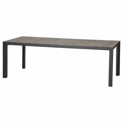 Gartentisch >Silva< in matt anthrazit, washed grey - 220x74x100 (BxHxT)
