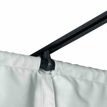 Pavillon >Sky< in anthrazit, Aluminium, Stahl, Polyester - 400x223x300cm (BxHxT)