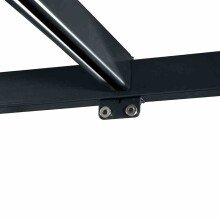 Pavillon >Sky< in anthrazit, Aluminium, Stahl, Polyester - 400x223x300cm (BxHxT)