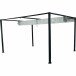 Pavillon >Sky< in anthrazit, Aluminium, Stahl, Polyester - 400x223x300cm (BxHxT)