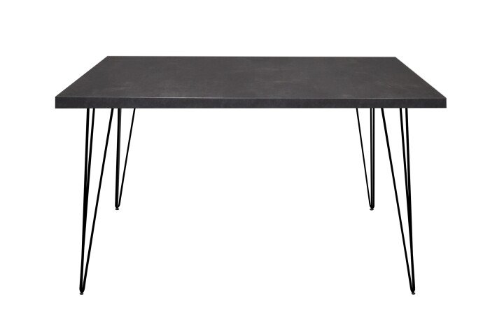 Esstisch >Big System< in schwarz matt / schwarzstahl - 140x75x90cm (BxHxT)