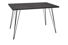 Esstisch >Big System< in schwarz matt / schwarzstahl - 140x75x90cm (BxHxT)