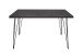 Esstisch >Big System< in schwarz matt / schwarzstahl - 140x75x90cm (BxHxT)