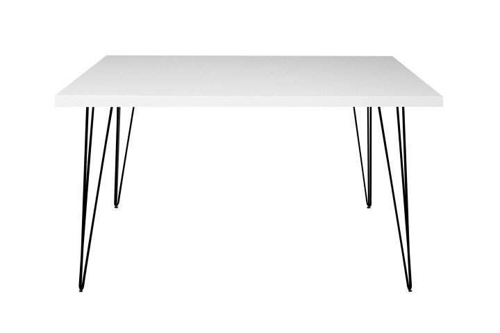 Esstisch >Big System< in schwarz matt / weiß matt lack - 140x75x90cm (BxHxT)