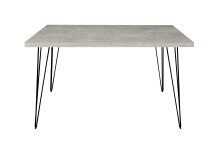 Esstisch >Big System< in schwarz matt / beton - 140x75x90cm (BxHxT)