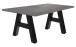 Esstisch >Big System< in schwarzstahl / graphit - 200x75x100cm (BxHxT)