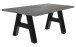 Esstisch >Big System< in schwarzstahl / graphit - 200x75x100cm (BxHxT)