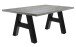 Esstisch >Big System< in schwarzstahl / beton - 200x75x100cm (BxHxT)