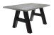 Esstisch >Big System< in schwarzstahl / beton - 140x75x90cm (BxHxT)