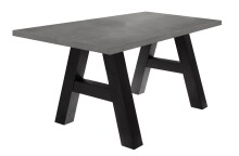 Esstisch >Big System< in schwarzstahl / graphit - 140x75x90cm (BxHxT)