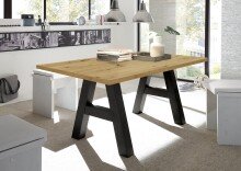 Esstisch >Big System< in schwarzstahl / asteiche -...